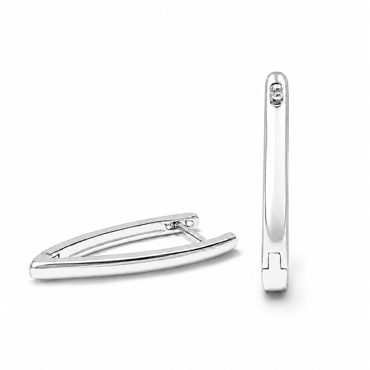 PM017 – Silver Arch Huggie Minđuše
