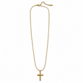 PO003G – Gold Ribbed Cross Snake Chain Ogrlica