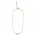 PO009G – Gold Single Textured Bead Snake Chain Ogrlica