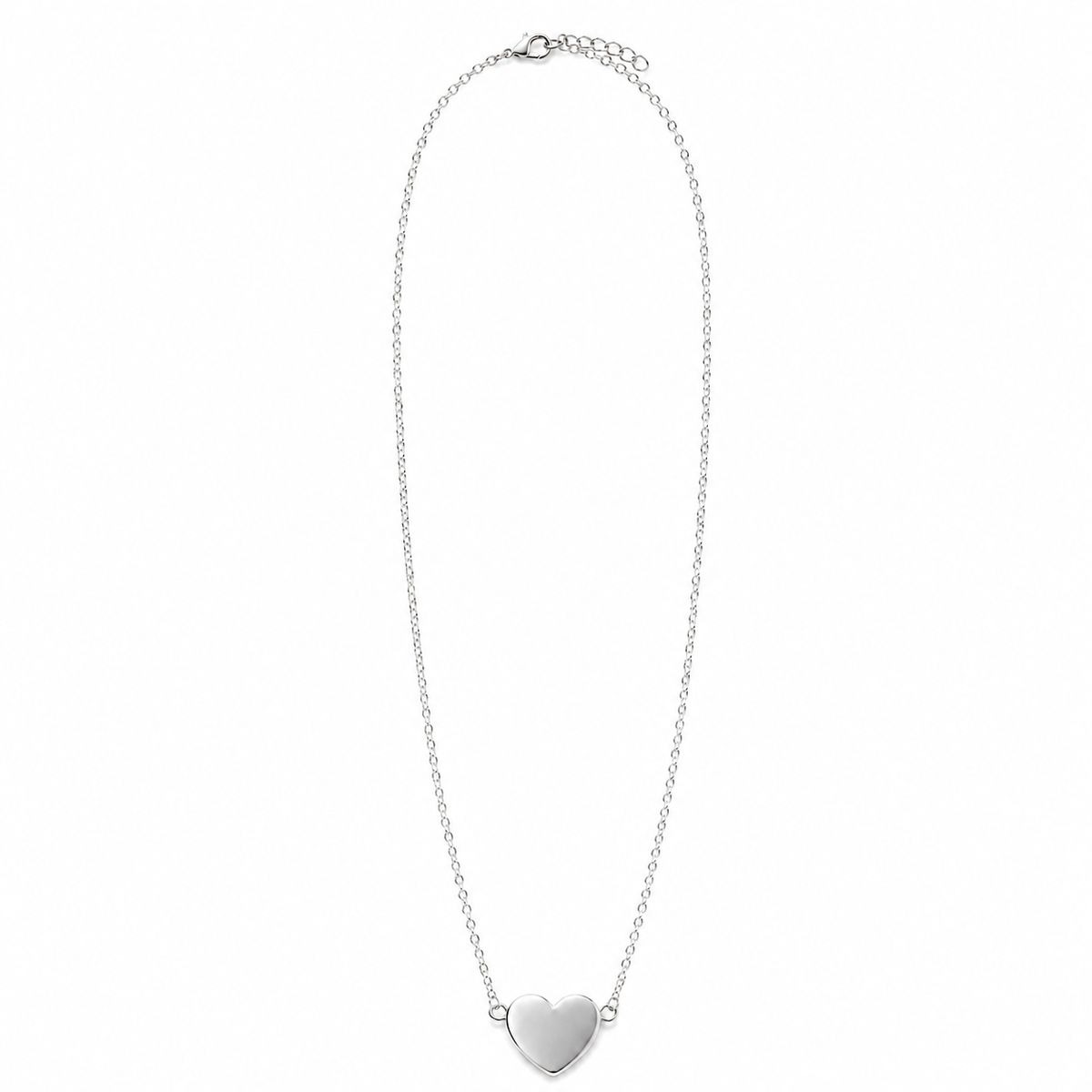 PO020 – Silver Mini Floating Heart Cable Pendant Ogrlica