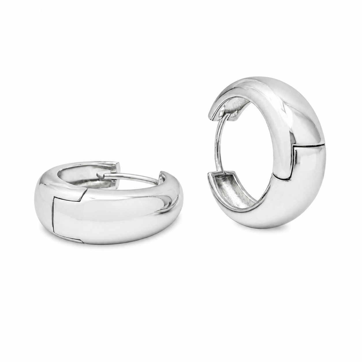 PM039 – Silver Bubble Huggie Minđuše