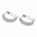 PM076 – Silver Half Moon Pavé Minđuše