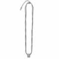 PO047 - Silver Multi-Strand Reversible Cube Ogrlica sa svetlim kamenom