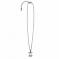 PM057 - Silver Double Cherry Sparkle Pendant Ogrlica od hirurškog čelika