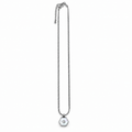 PO053 - Silver Hexagon White Center Pendant Ogrlica od hirurškog čelika