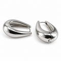 PM160 - Silver Chunky Teardrop Huggie Minđuše od hirurškog čelika