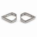 PM161 - Silver Braided Huggie Minđuše od hirurškog čelika