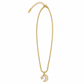 PO019G - Gold MOP Crescent Star Charm Snake Chain Ogrlica od hirurškog čelika