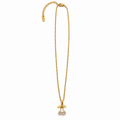 PO018G - Gold Twin Cherry CZ Pendant Ogrlica od hirurškog čelika