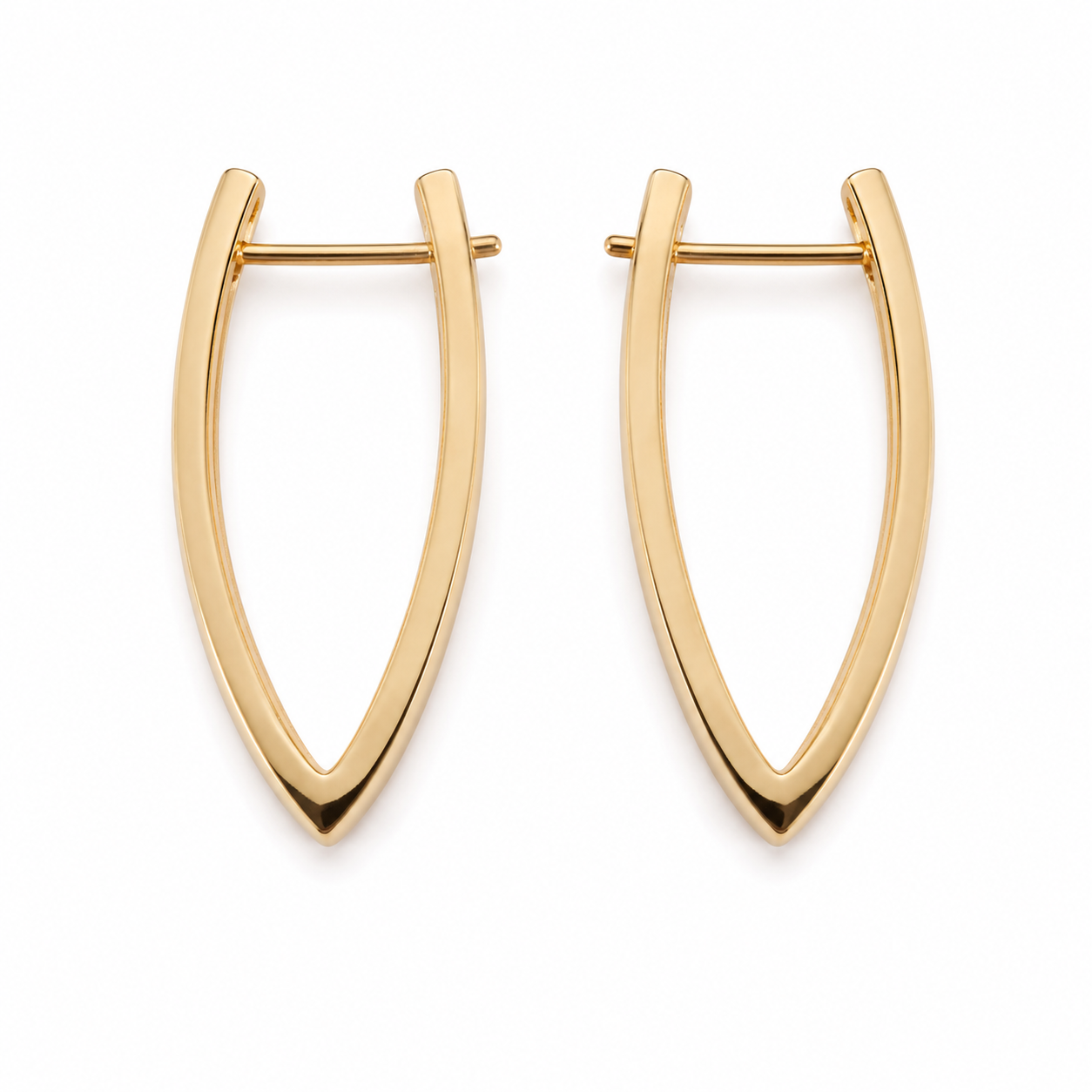 PM010G – Gold Arch Huggie Minđuše