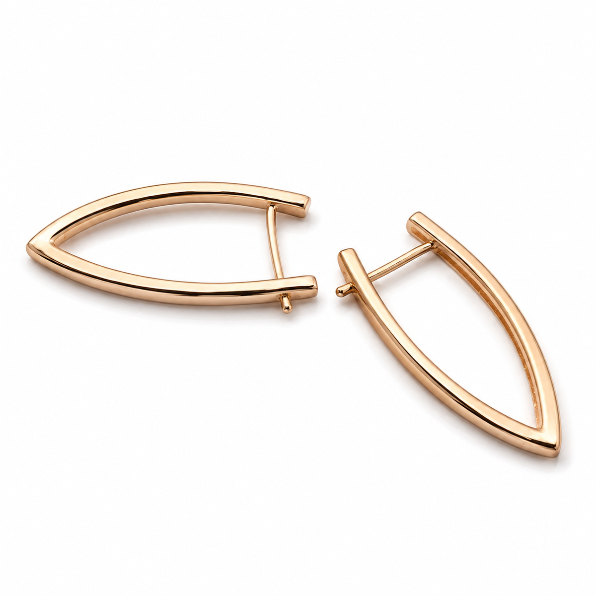 PM010G – Gold Arch Huggie Minđuše