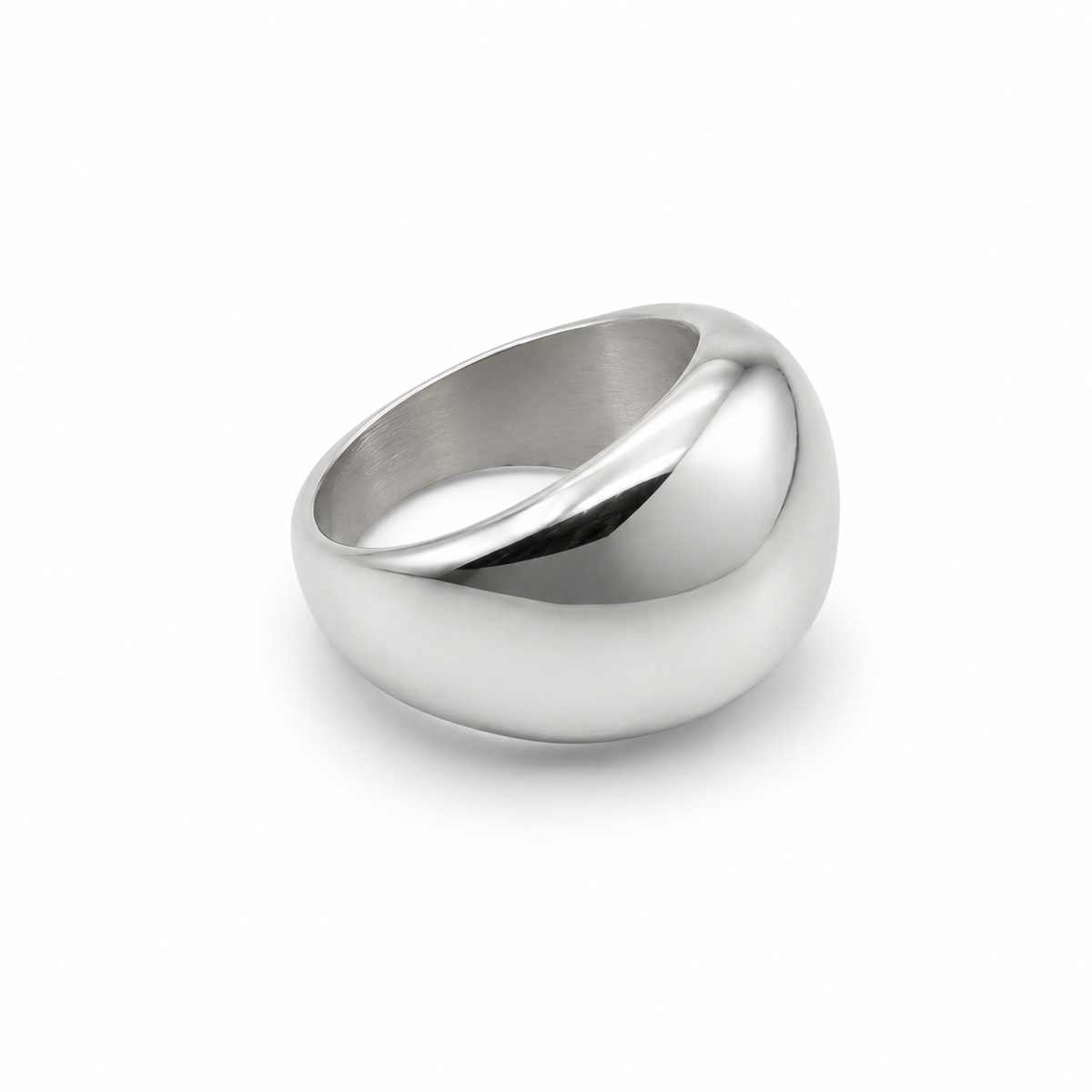 PP013 – Silver Dome Bold Prsten