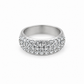 PP014 – Silver Crystal Pavé Dome Prsten