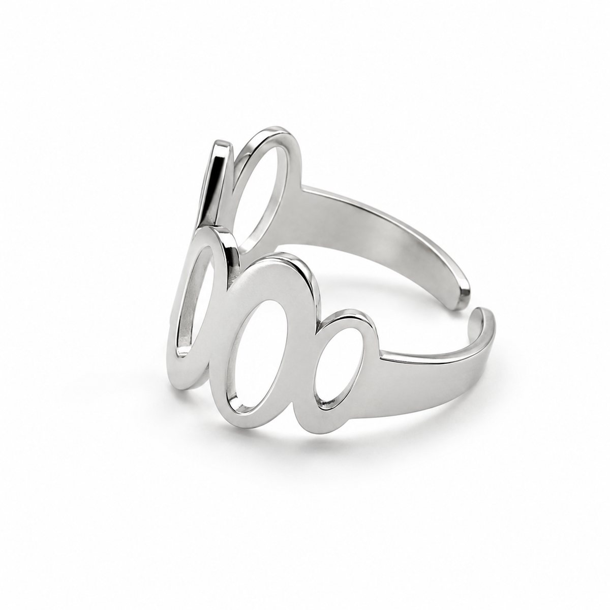 PP016 – Silver Wave Cutout Open Prsten