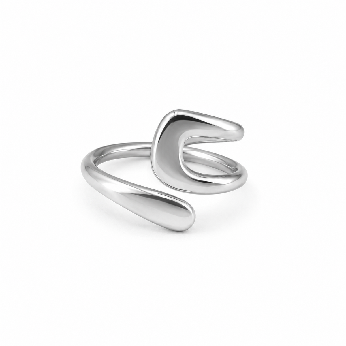 PP022 – Silver Fortune Organic Open Prsten