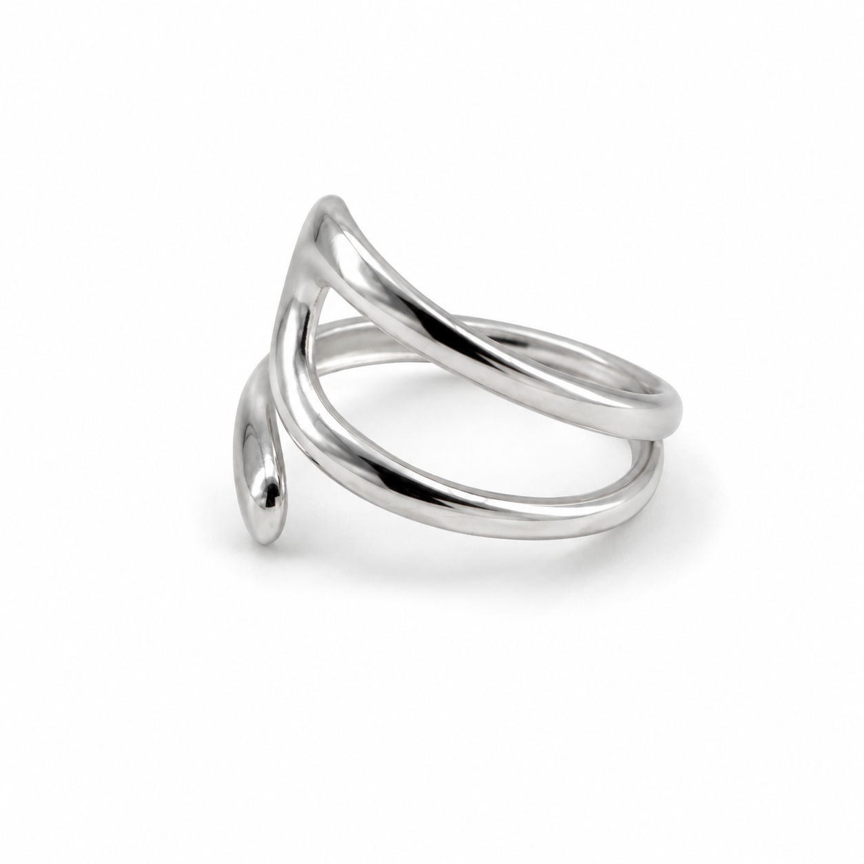 PP022 – Silver Fortune Organic Open Prsten