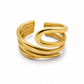 PP021G – Gold Fortune Organic Open Prsten