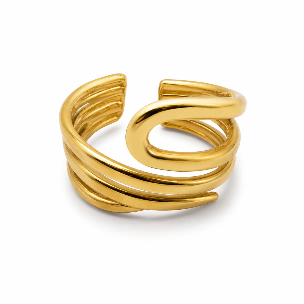 PP021G – Gold Fortune Organic Open Prsten