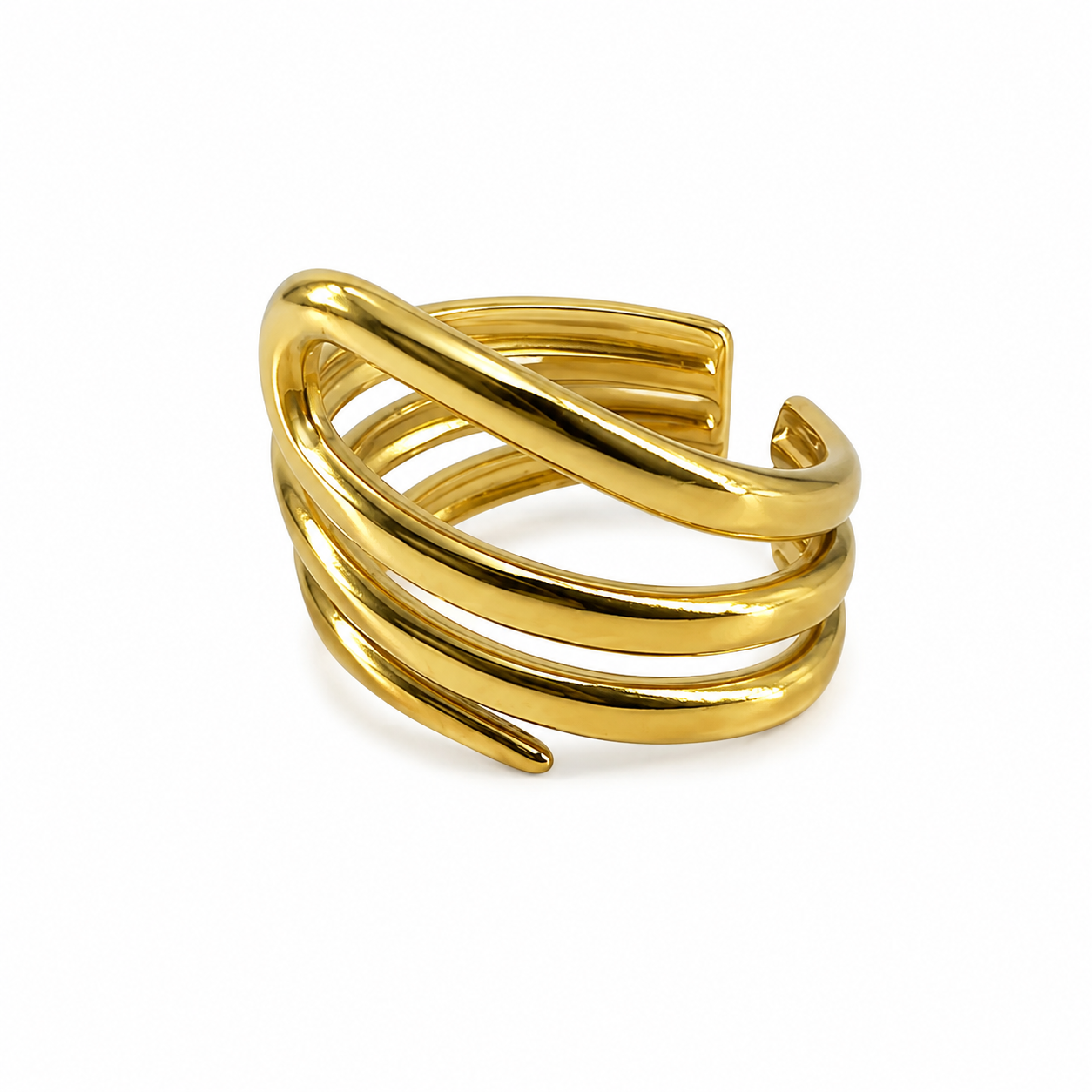 PP021G – Gold Fortune Organic Open Prsten