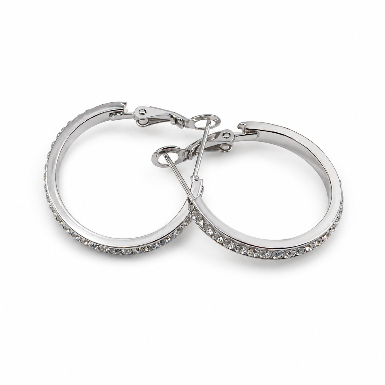 PM064 – Silver Crystal Ring Small Minđuše
