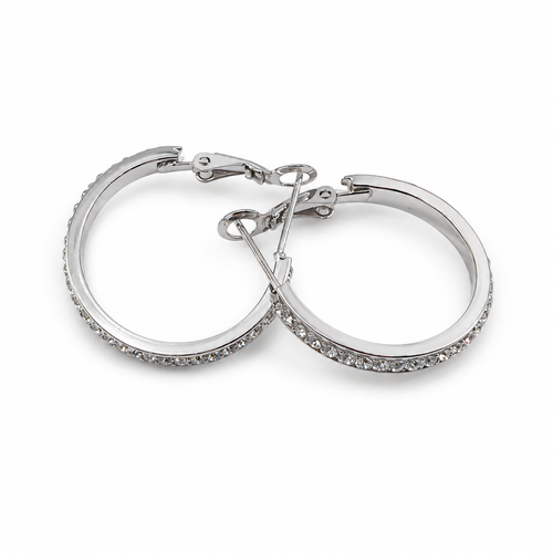 PM064 – Silver Crystal Ring Small Minđuše