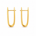 PM078G – Gold Elongated U-Shape Huggie Minđuše