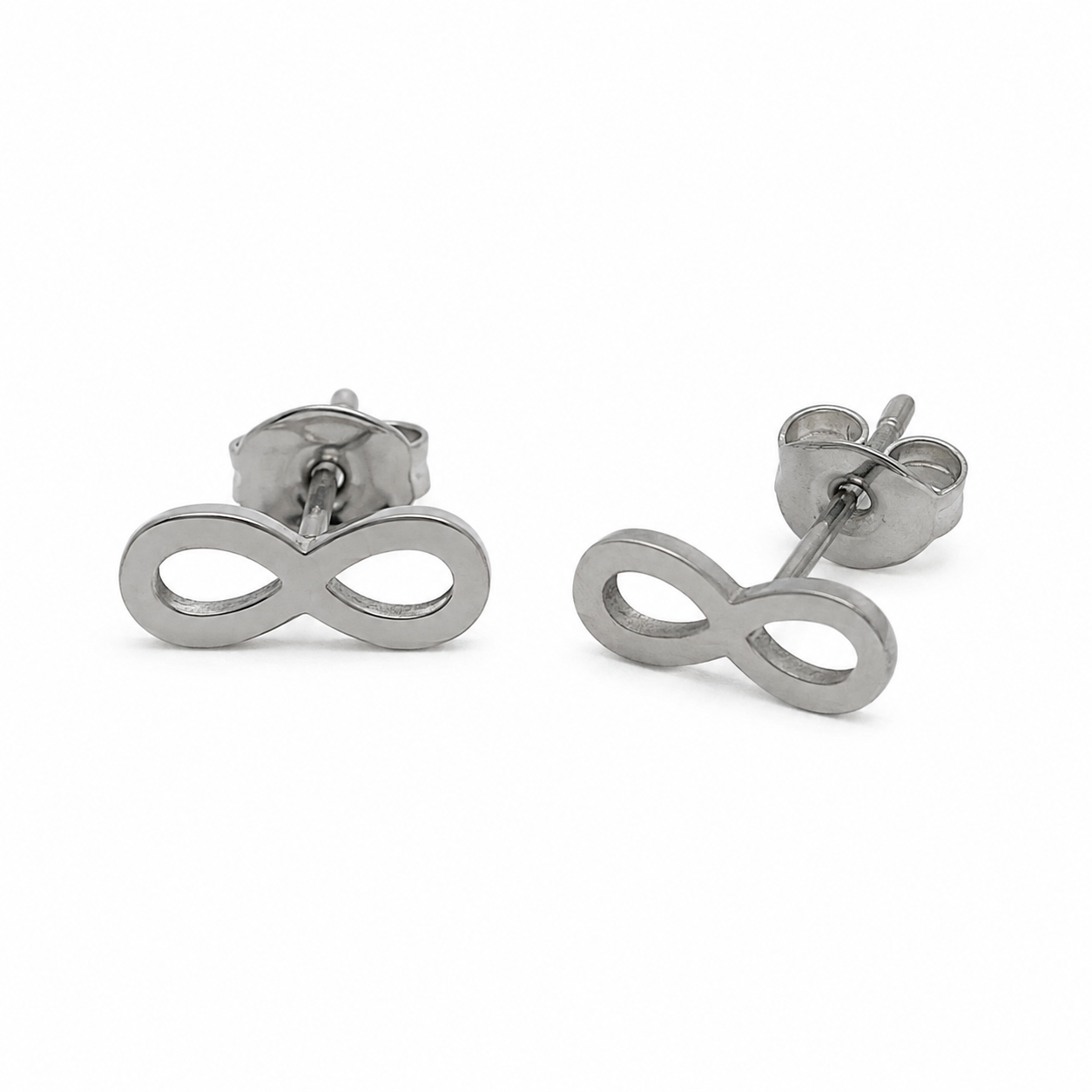 PM153 – Silver Mini Infinity Stud Minđuše