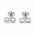 PM153 – Silver Infinity Simple Stud Minđuše