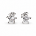 PM156 – Silver CZ Star Cut Stud Minđuše