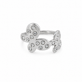 PP015 – Silver Duo Butterfly Pavé Open Prsten
