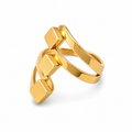 PP007G – Gold Triple Cube Open Prsten