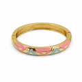 PNL009G – Gold Pastel Chevron Enamel Bangle Narukvica