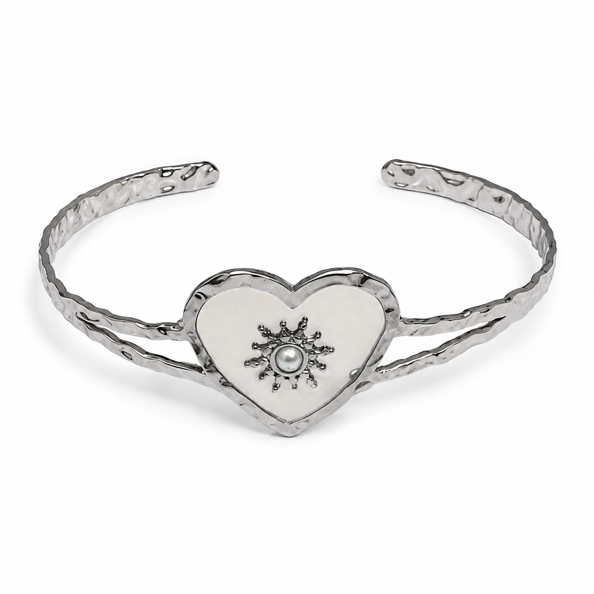 PNC028 – Silver Heart Sun Narukvica