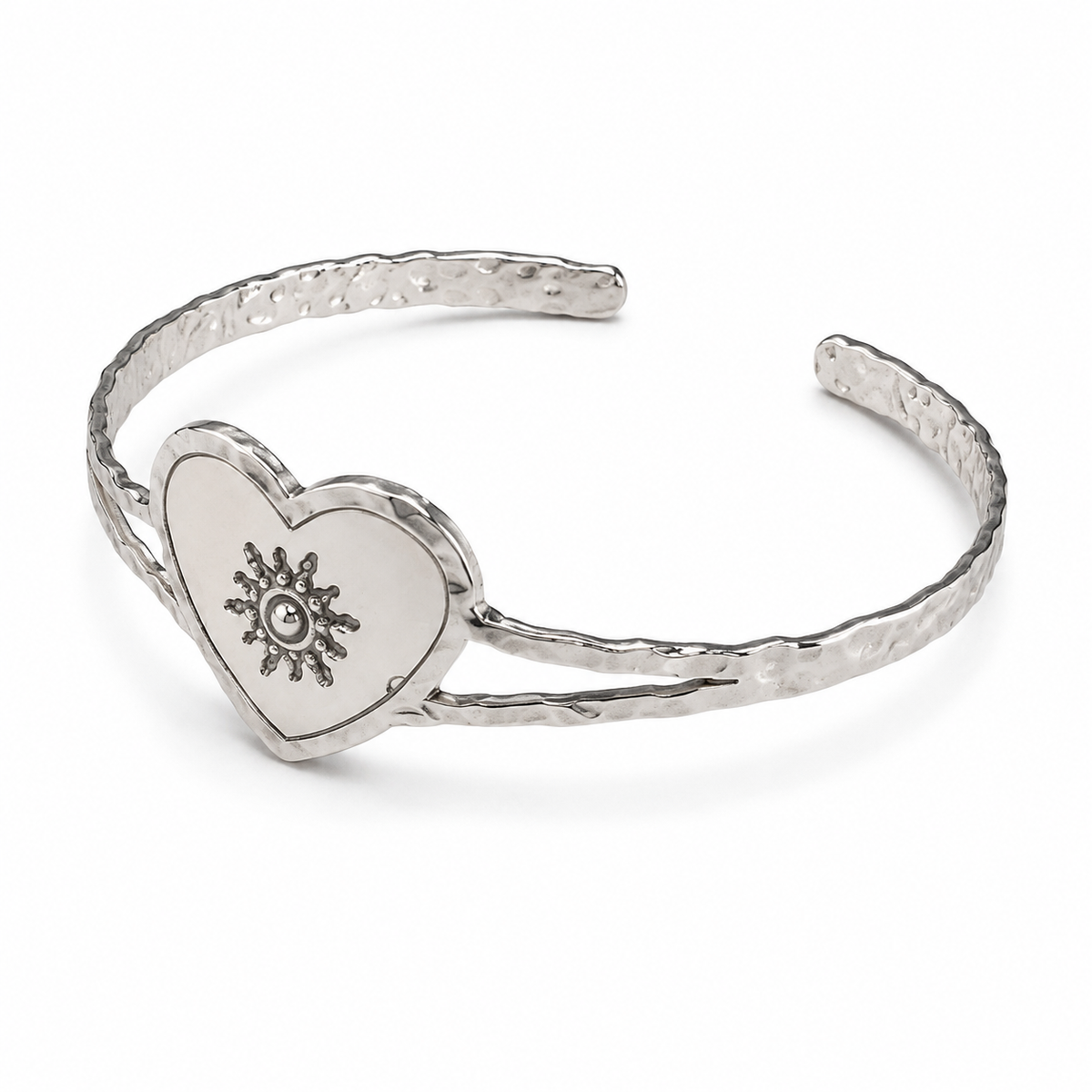 PNC028 – Silver Heart Sun Narukvica