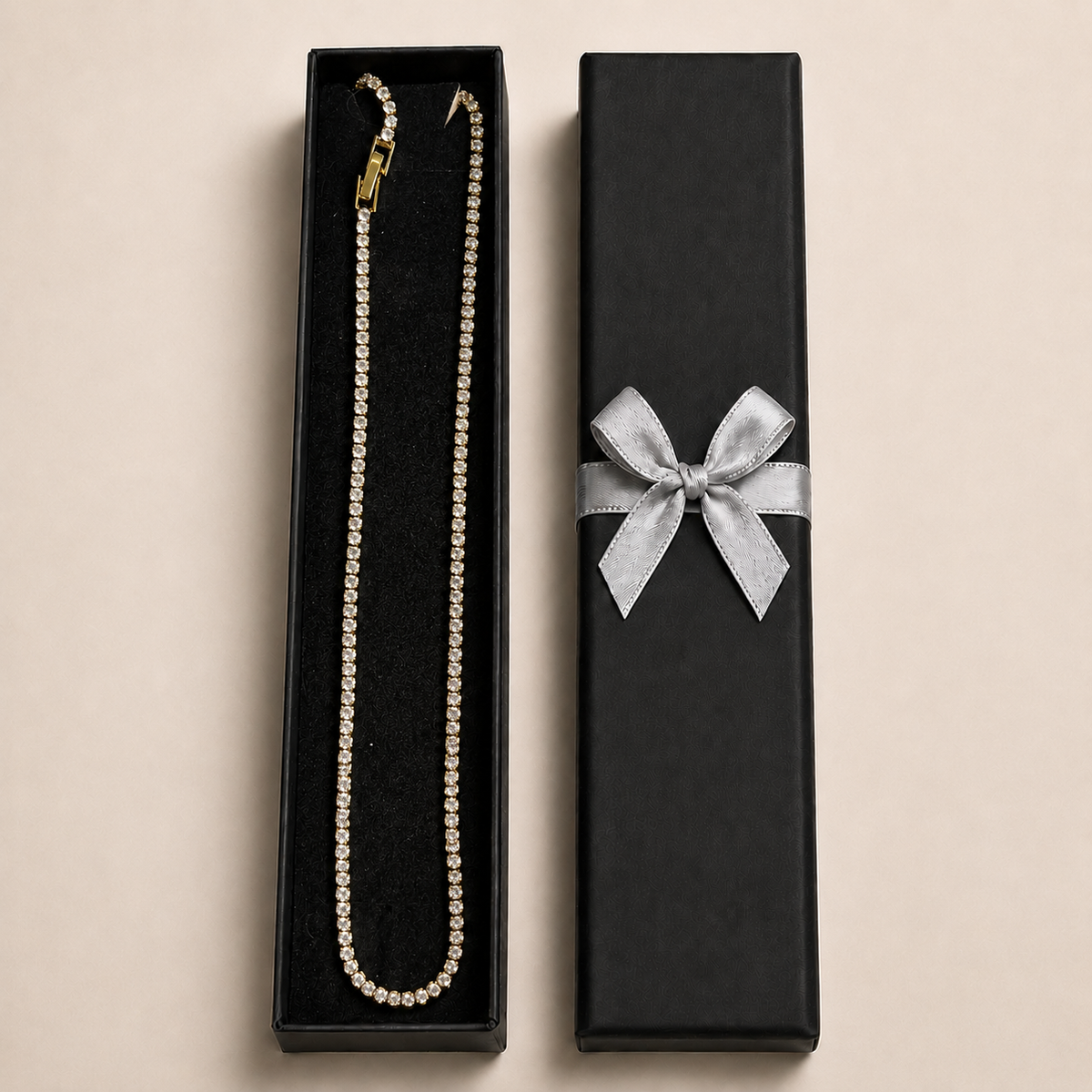 PO007G – Gold Full CZ Tennis Ogrlica