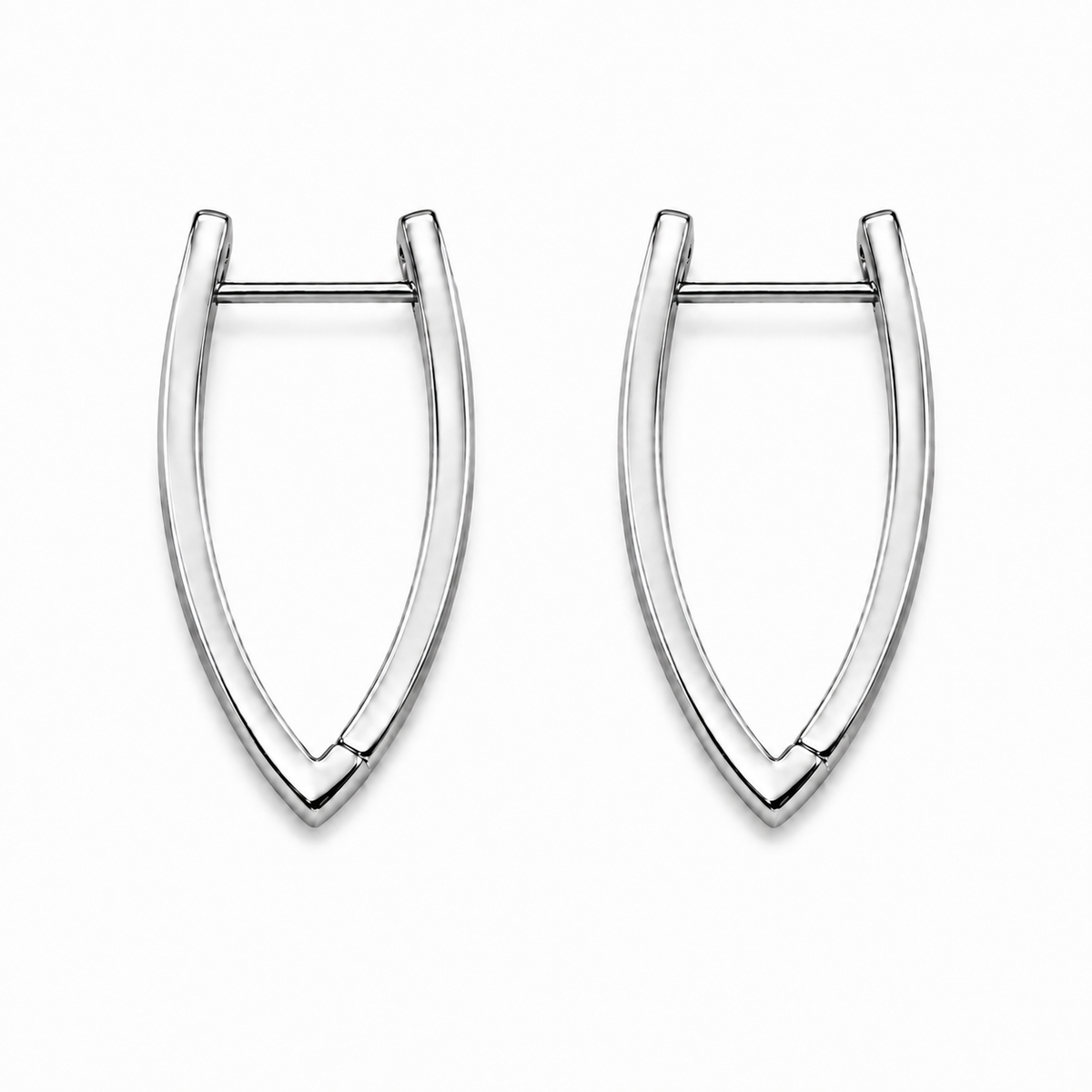 PM168 - Silver Arch Huggie Large Minđuše