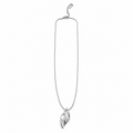 PO032 – Silver Sculptural Leaf Drop Ogrlica