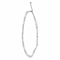 PO036 – Silver 3-Strand Ball Station Layered Ogrlica