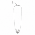 PO040 – Silver Puffy Heart Snake Chain Ogrlica
