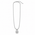 PO041 – Silver MOP Square Heart CZ Snake Chain Ogrlica