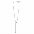 PO042 – Silver Adjustable Lariat Ball Tip Snake Ogrlica