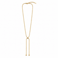 PO012G – Gold Adjustable Lariat Ball Tip Snake Ogrlica