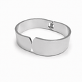 PNC029 – Silver Wide Plain Polished Cuff Bangle Narukvica