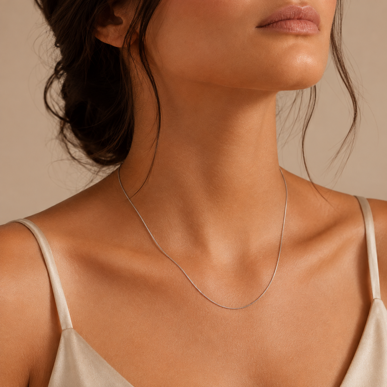 PO027 – Silver Snake 490 mm Chain Ogrlica