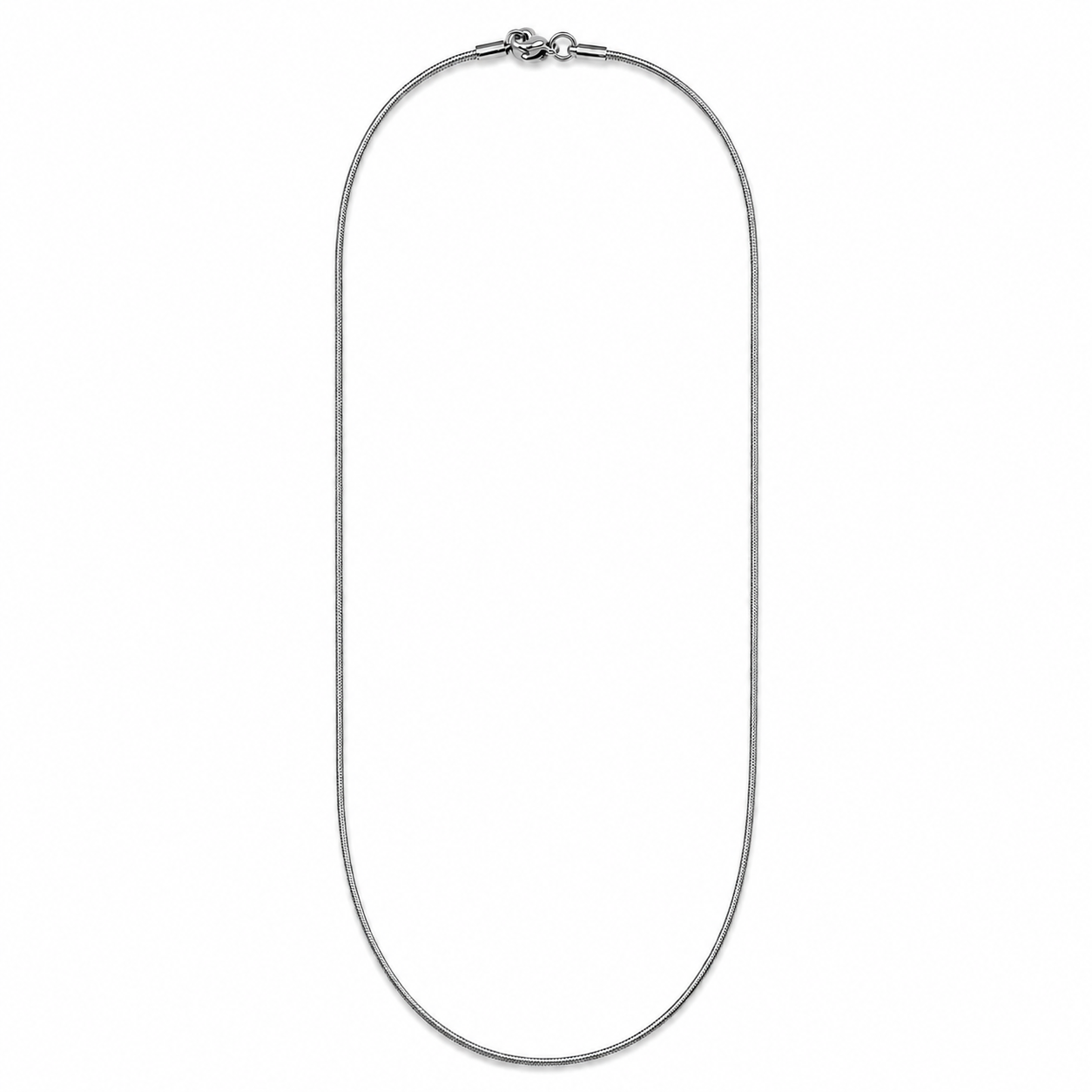PO028 – Silver Snake Long Chain Ogrlica