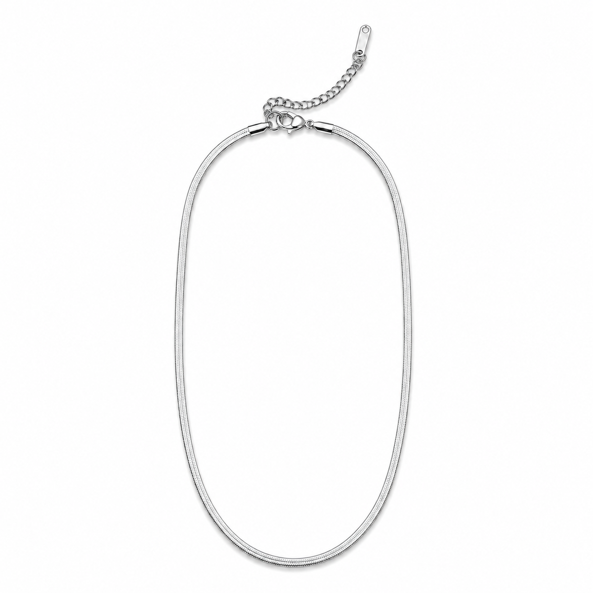 PO029 – Silver Flat Herringbone Chain Ogrlica