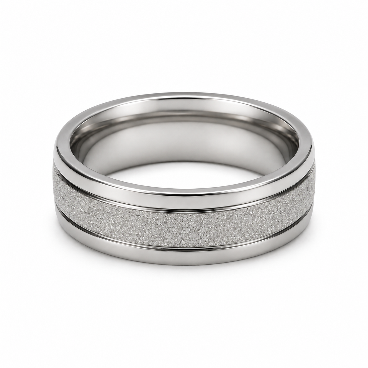 PP006 – Silver Glitter Band Prsten
