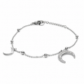 PN010 – Silver Moon & CZ Pavé Crescent Satellite Chain Narukvica