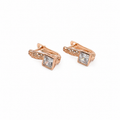 PM030G – Gold Princess Cut CZ Huggie Minđuše
