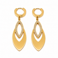 PM040G – Gold Double Marquise Pavé Drop Minđuše